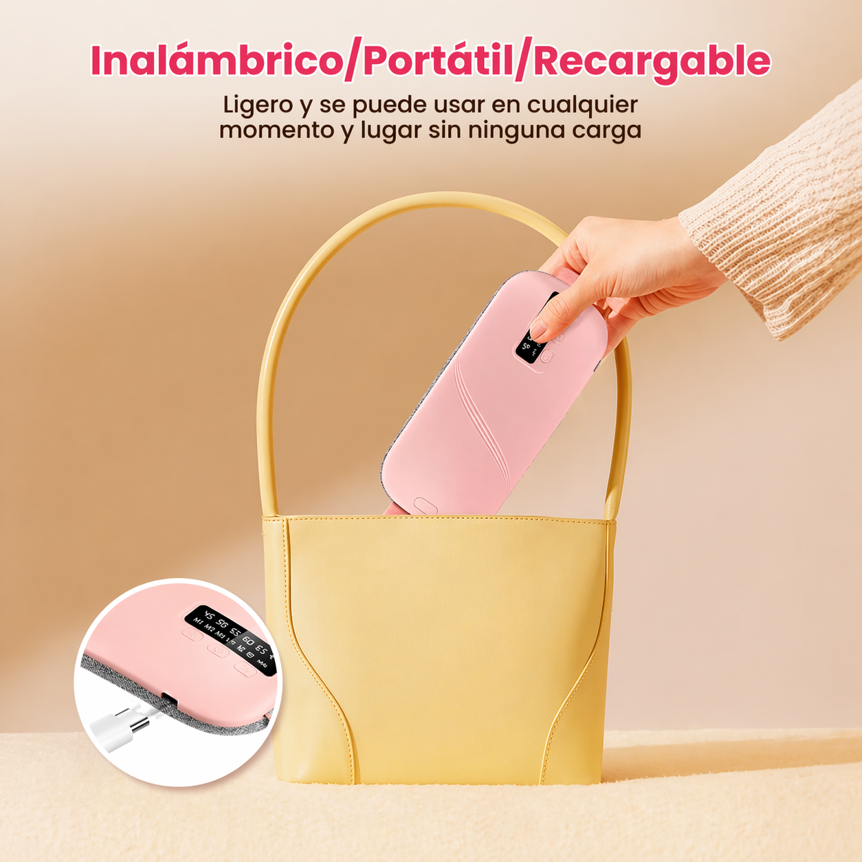 Cinturón Masajeador Portátil para Cólicos Menstruales